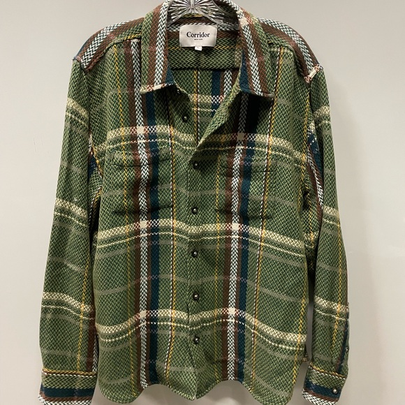 Corridor Cotton Plaid Regular Fit Button Down Cabin Shirt - Picture 4 of 4